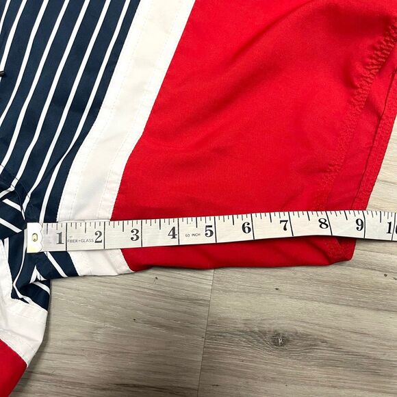 Helly Hansen Swim Trunks Men’s 30 Navy Blue, Red and White Striped 8” - Picture 7 of 7